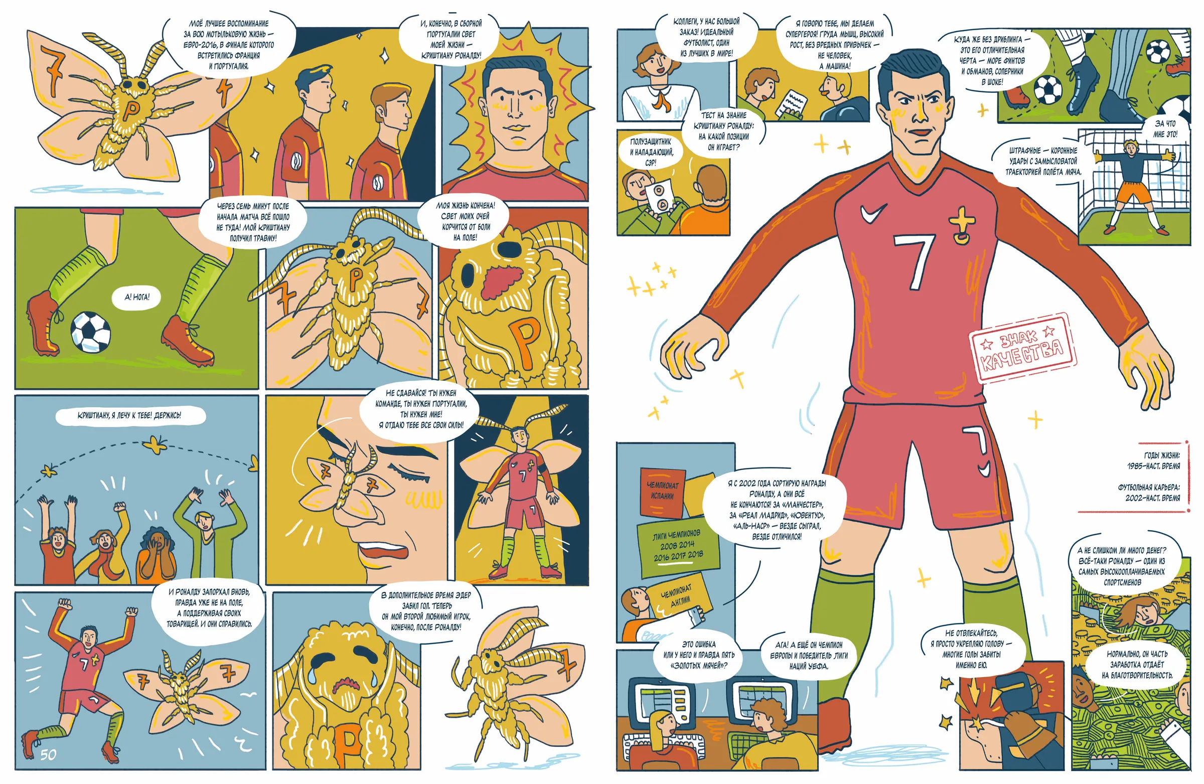 Spread from All About Football in Comics (1)