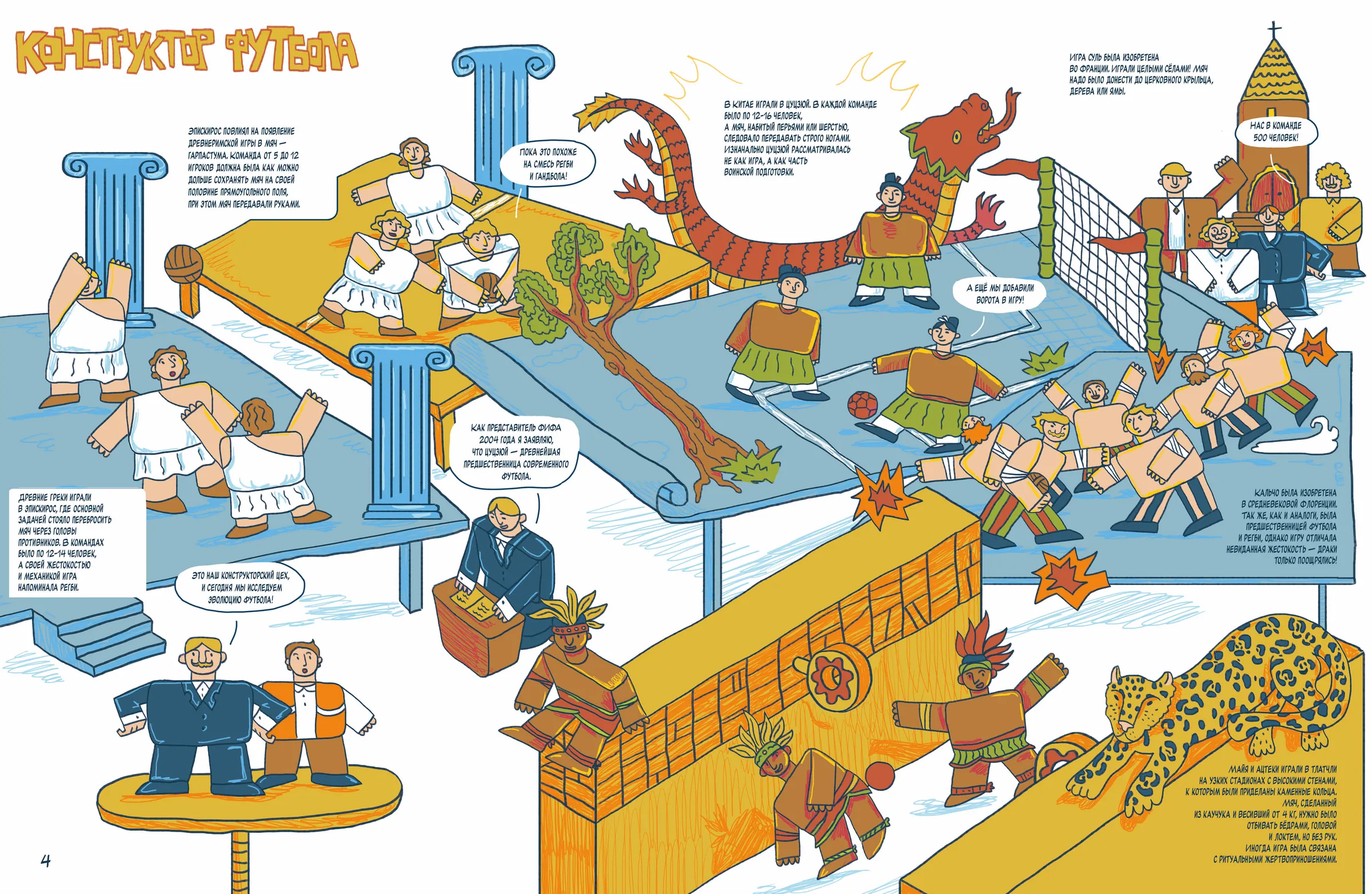 Spread from All About Football in Comics (4)