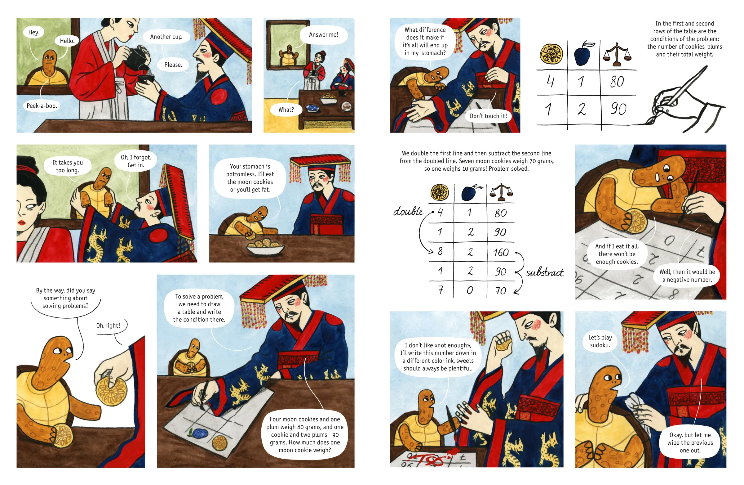 Spread from The History of Mathematics in Comics (2)
