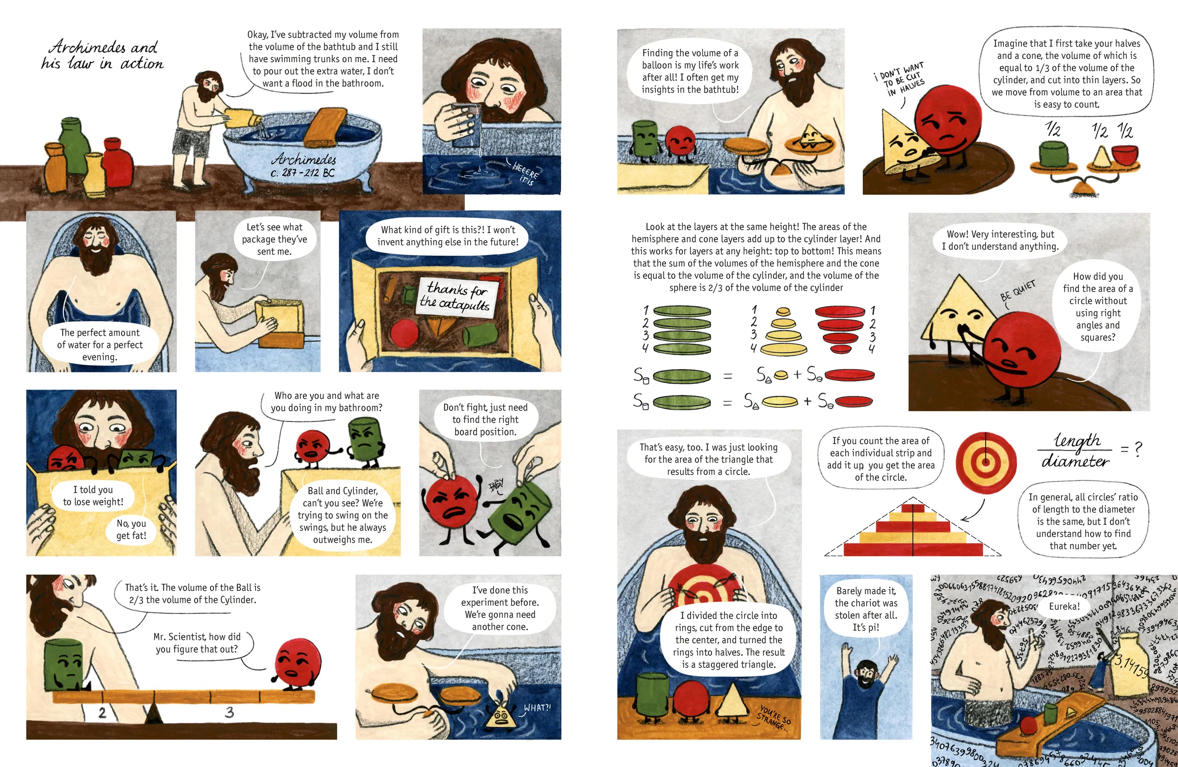 Spread from The History of Mathematics in Comics (3)