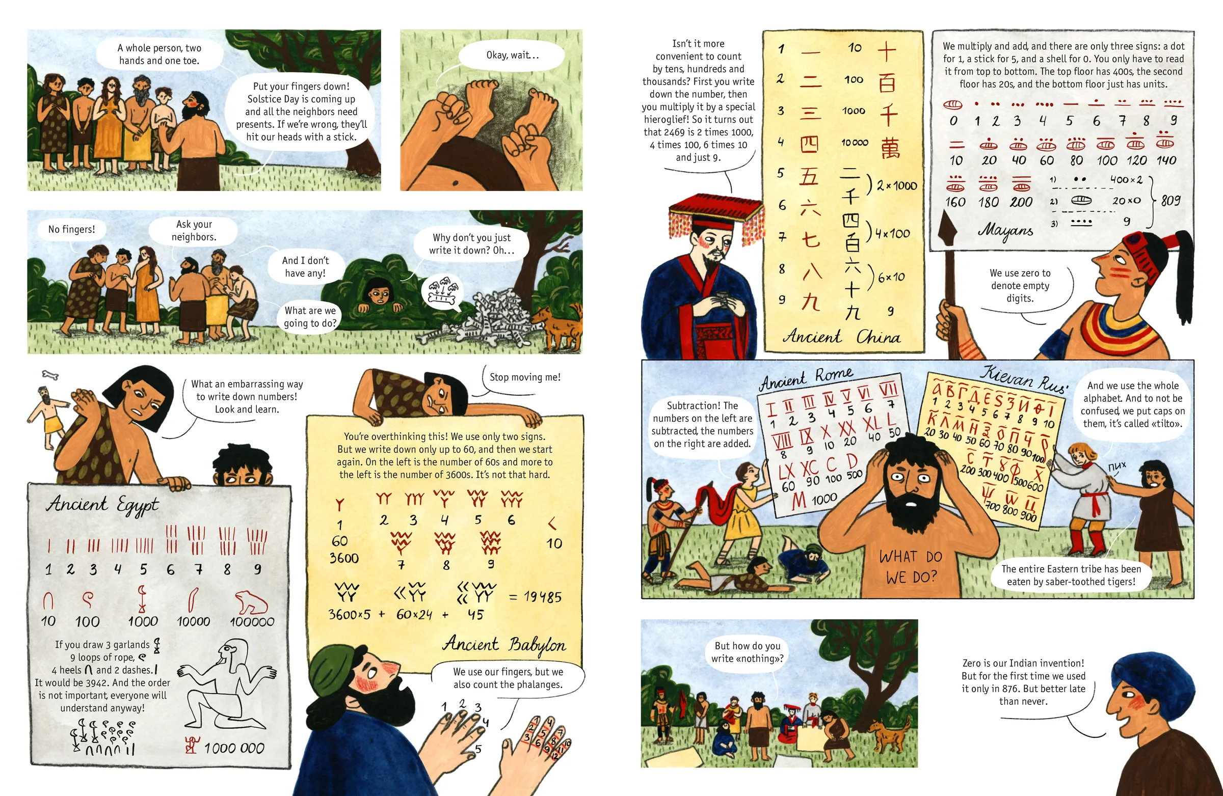 Spread from The History of Mathematics in Comics (6)