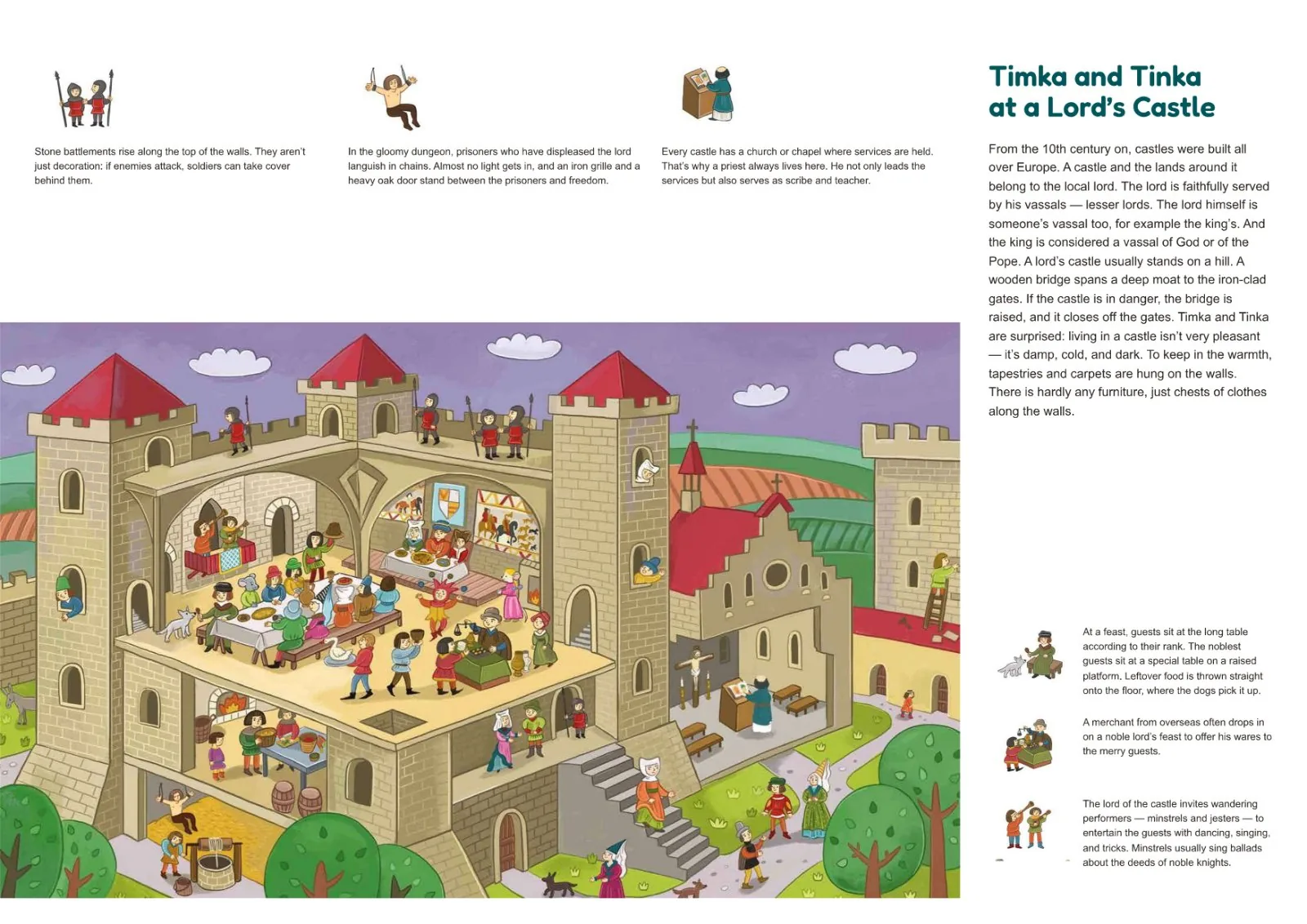 Sample spread: Timka and Tinka at a Lord’s Castle
