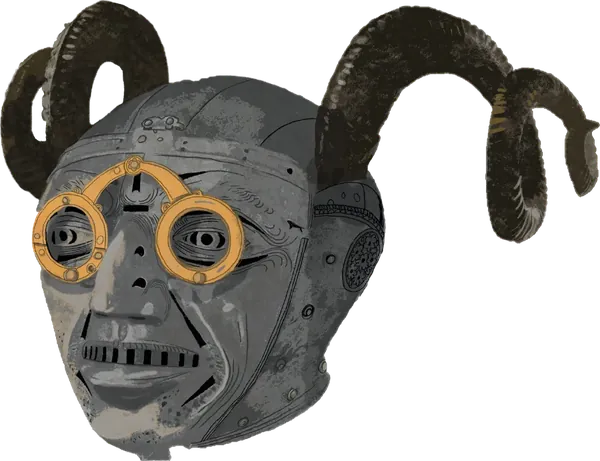 Illustration: the horned helmet of Henry VIII