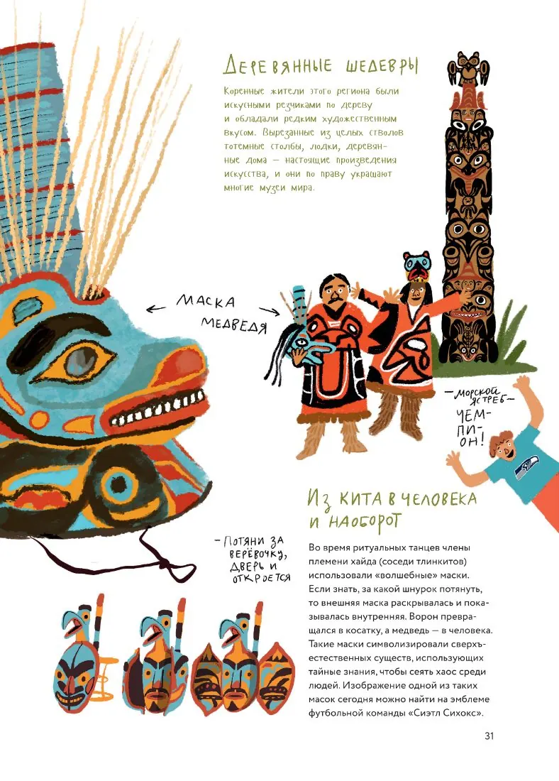 Spread: the bear mask, right page
