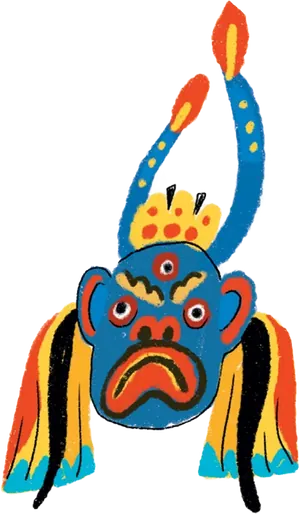 Illustration: a Tsam mask