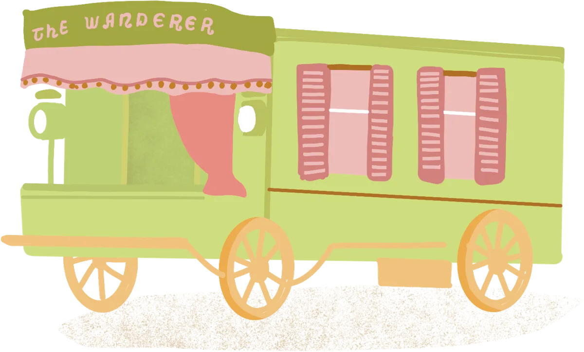 A wanderer’s wagon, an early mobile home